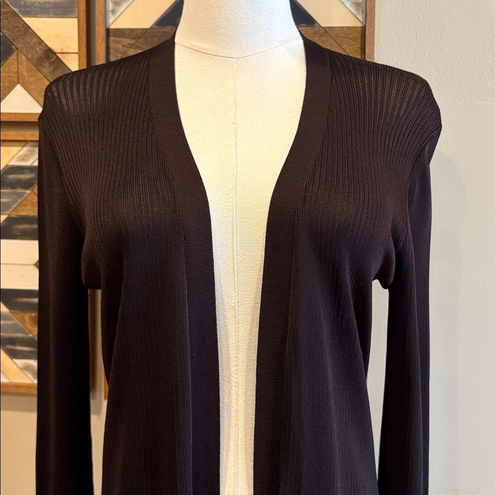 Ralph Lauren Collection Vintage Ribbed Semi-Sheer Cardigan Sweater size Small - Picture 3 of 12